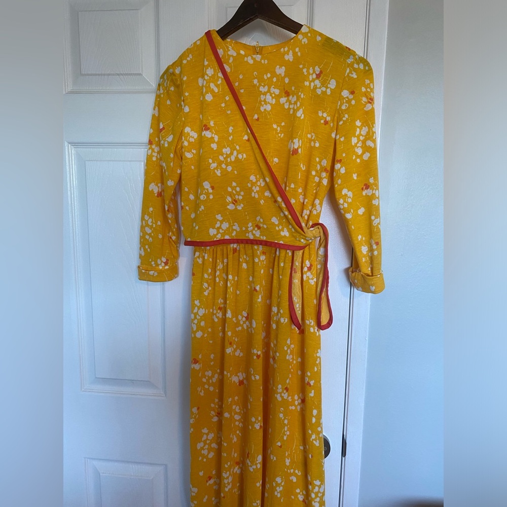 Vintage Yellow Floral  Dress